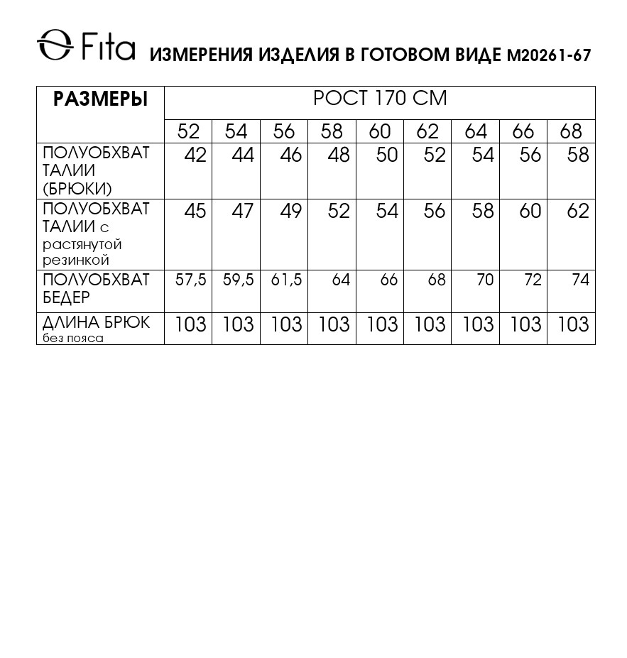 Брюки ФИТА 20266